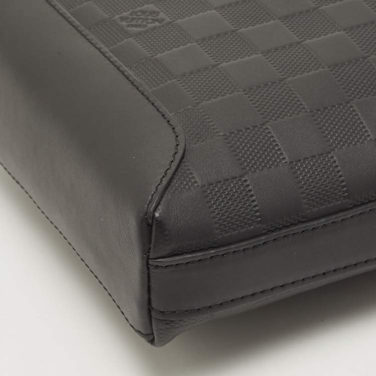 Pre Owned Louis Vuitton Black Damier Leather Infini Discovery BB Messenger Bag