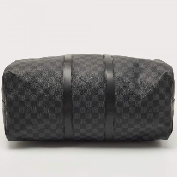 Pre Owned Louis Vuitton Damier Graphite Canvas Keepall Bandoulière 45 Bag