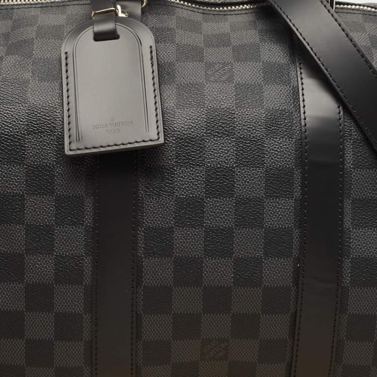 Pre Owned Louis Vuitton Damier Graphite Canvas Keepall Bandoulière 45 Bag