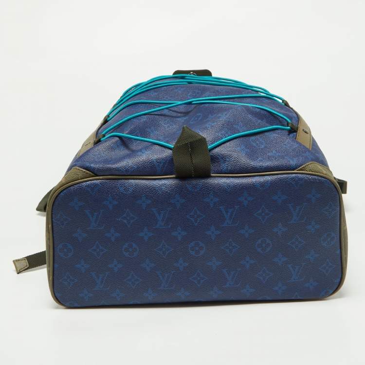 Pre Owned Louis Vuitton Blue Monogram Canvas Pacific Outdoor Backpack 