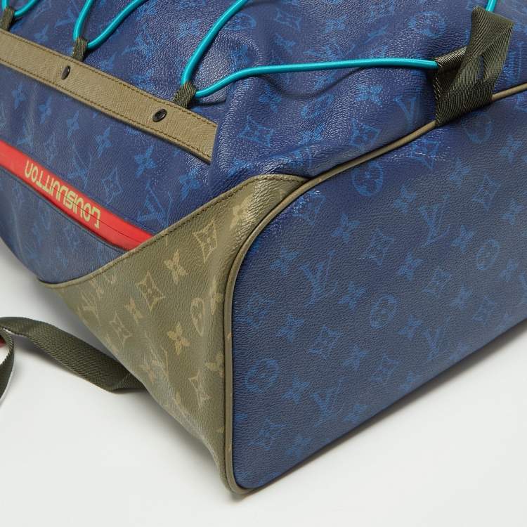 Pre Owned Louis Vuitton Blue Monogram Canvas Pacific Outdoor Backpack 