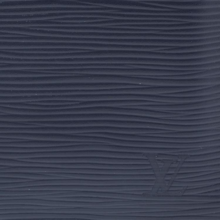 Pre Owned Louis Vuitton Navy Blue Epi Leather Brazza Wallet