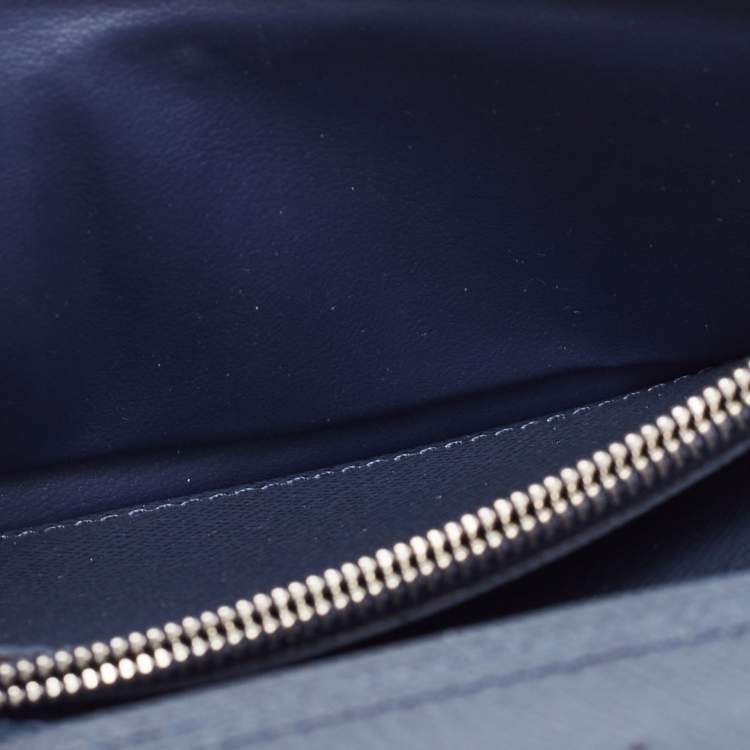 Pre Owned Louis Vuitton Navy Blue Epi Leather Brazza Wallet