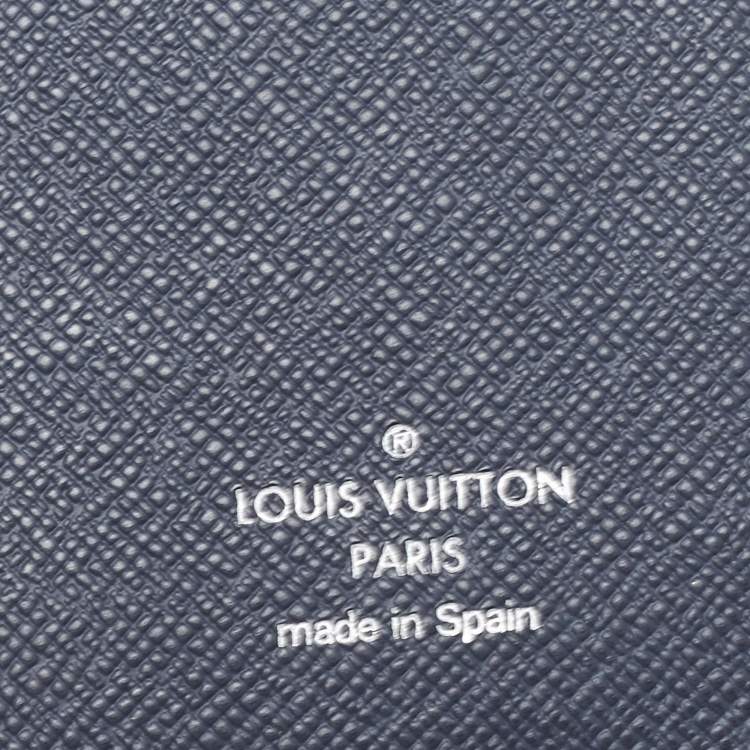 Pre Owned Louis Vuitton Navy Blue Epi Leather Brazza Wallet