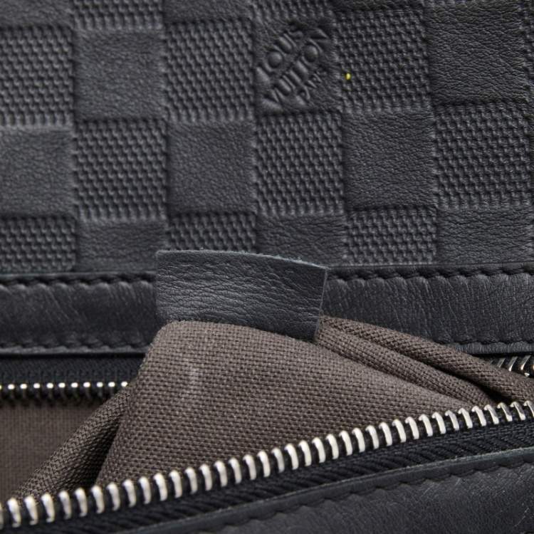 Pre Owned Louis Vuitton Black Damier Infini Calypso Messenger GM Bag 