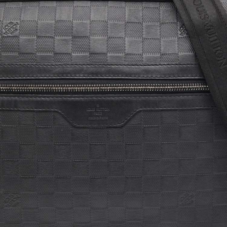 Pre Owned Louis Vuitton Black Damier Infini Calypso Messenger GM Bag 