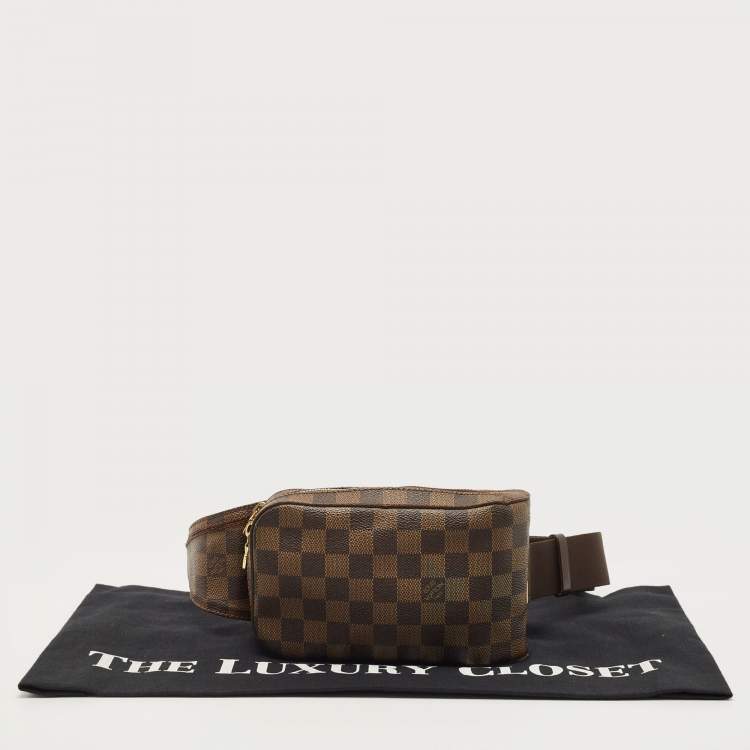 Pre Owned Louis Vuitton Damier Ebene Canvas Geronimos Belt Bag