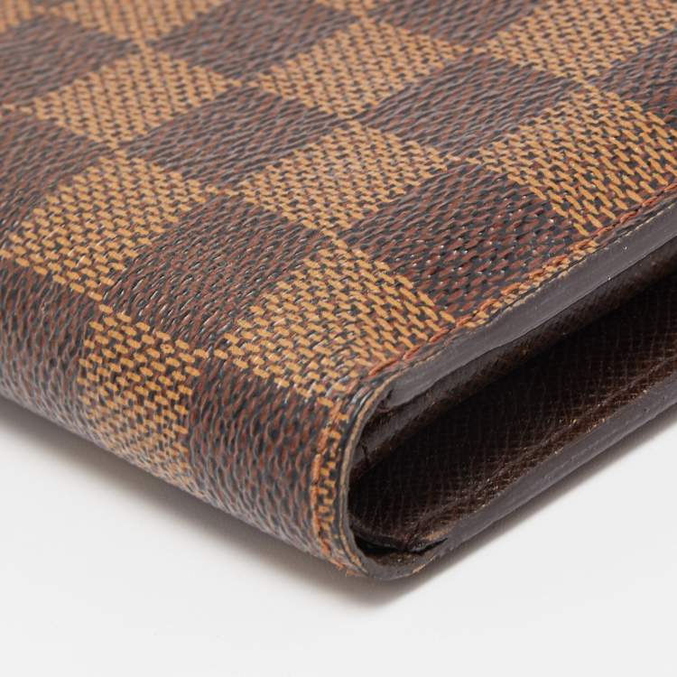 Pre Owned Louis Vuitton Damier Ebene Canvas Wallet