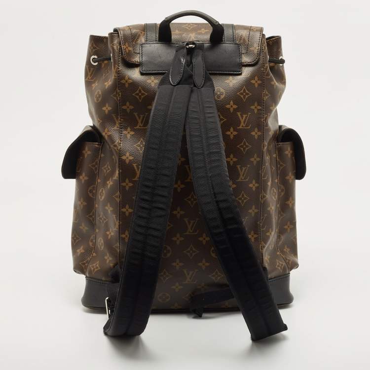Pre Owned Louis Vuitton Monogram Macassar Canvas Christopher MM Backpack