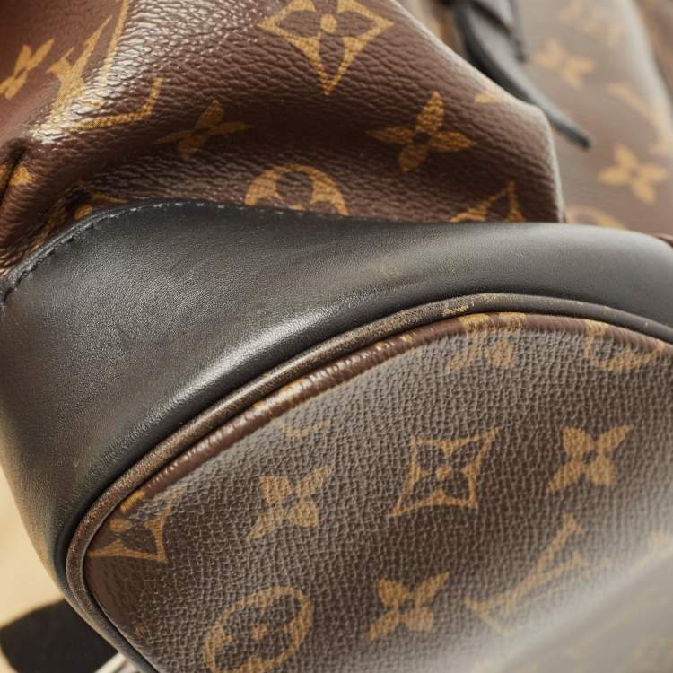 Pre Owned Louis Vuitton Monogram Macassar Canvas Christopher MM Backpack