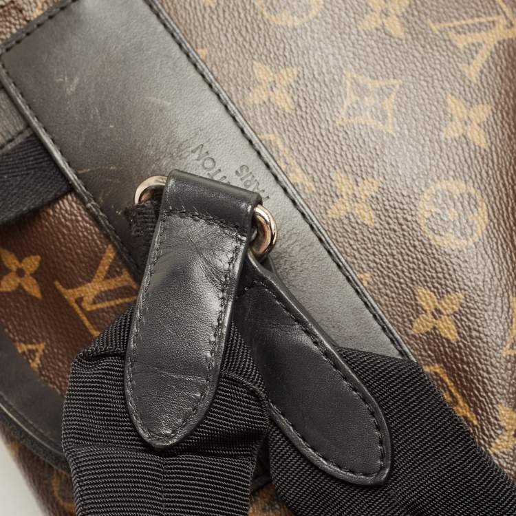 Pre Owned Louis Vuitton Monogram Macassar Canvas Christopher MM Backpack