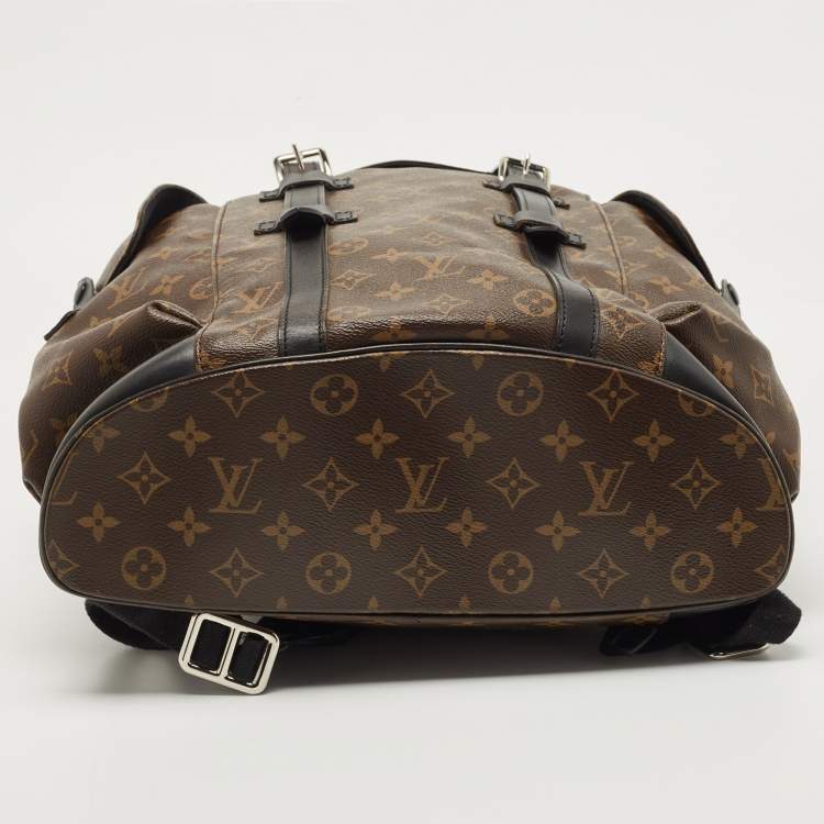 Pre Owned Louis Vuitton Monogram Macassar Canvas Christopher MM Backpack