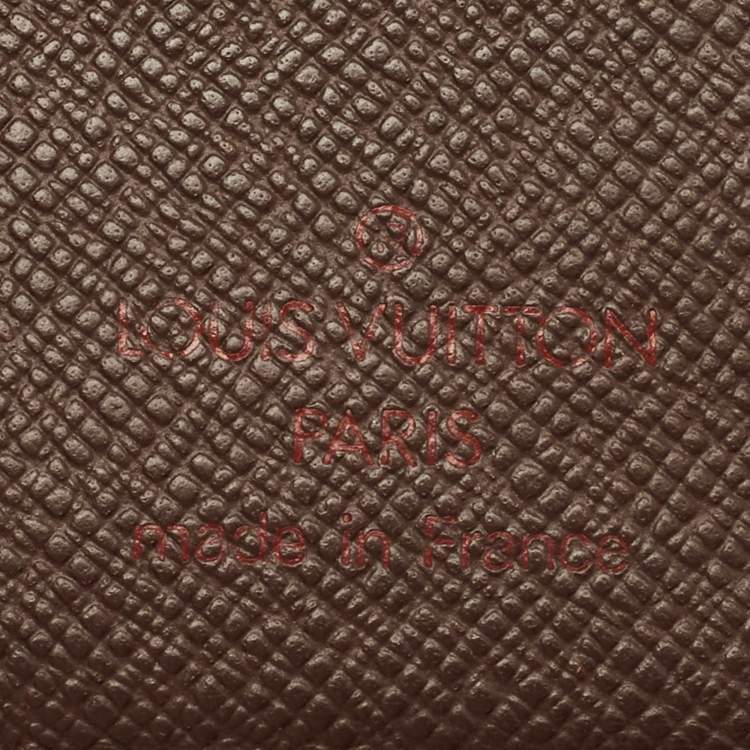 Pre Owned Louis Vuitton Damier Ebene Canvas Slender Wallet 