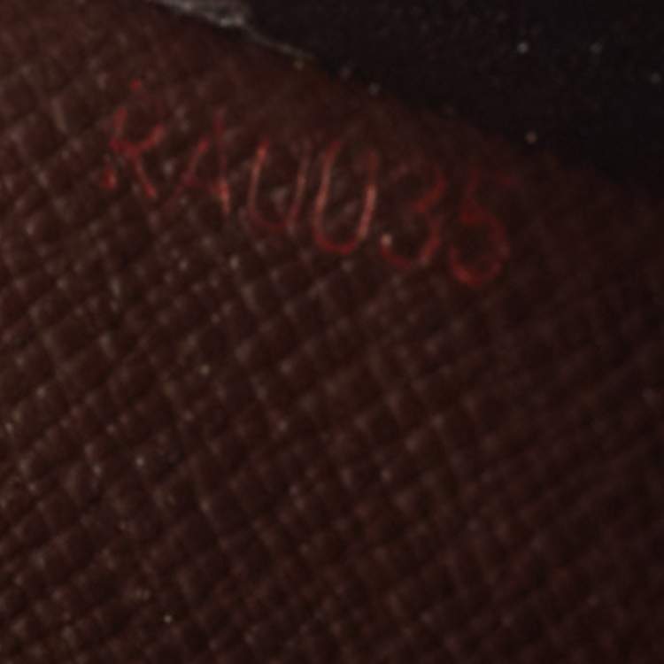 Pre Owned Louis Vuitton Damier Ebene Canvas Slender Wallet 