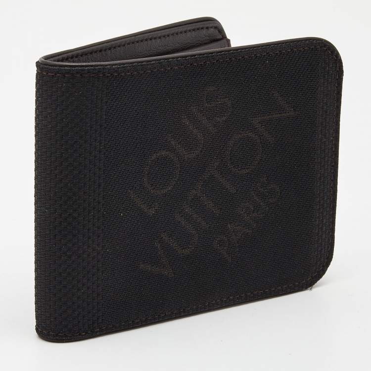 Pre Owned Louis Vuitton Black Damier Geant Canvas Bifold Wallet