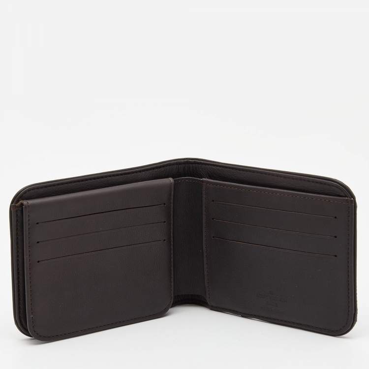 Pre Owned Louis Vuitton Black Damier Geant Canvas Bifold Wallet
