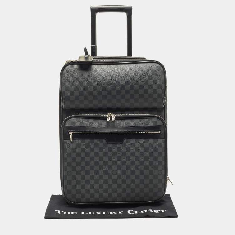 Pre Owned Louis Vuitton Damier Graphite Canvas Pegase Legere Business Suitcase 55