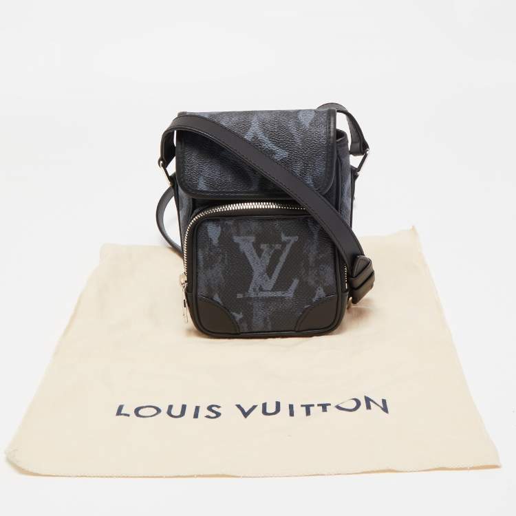 Pre Owned Louis Vuitton Pastel Black Monogram Amazone Messenger Bag