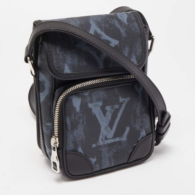 Pre Owned Louis Vuitton Pastel Black Monogram Amazone Messenger Bag
