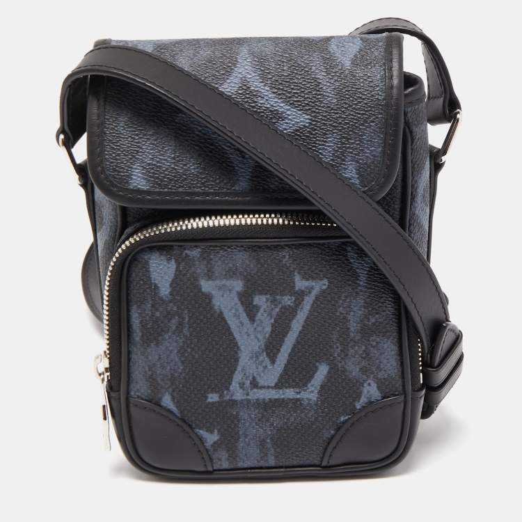 Louis Vuitton Soft Trunk Monogram Prism Shoulder Bag Black