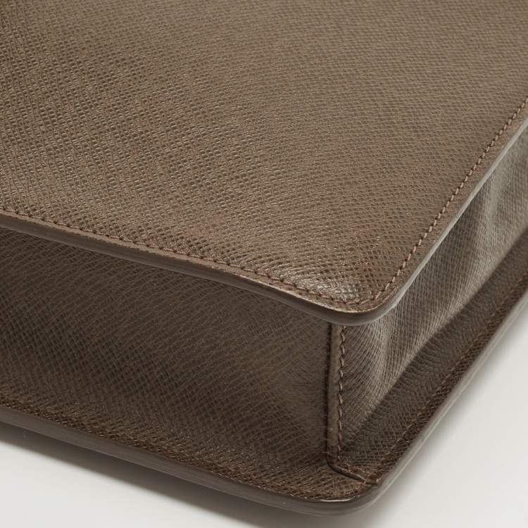 Pre Owned Louis Vuitton Brown Taiga Leather Robusto 1 Compartment Briefcase