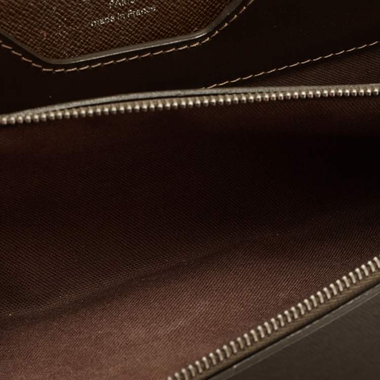 Pre Owned Louis Vuitton Brown Taiga Leather Robusto 1 Compartment Briefcase