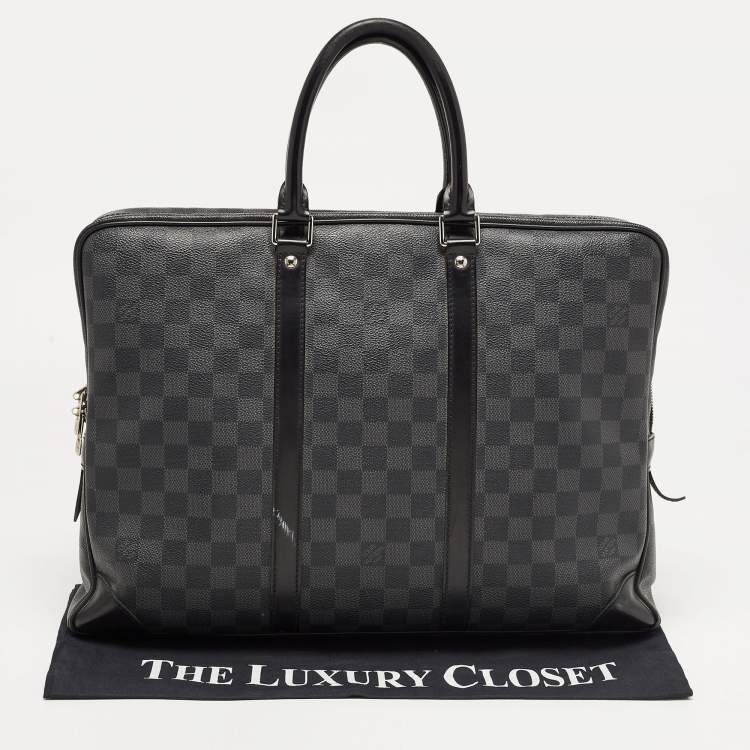 Pre Owned Louis Vuitton Damier Graphite Canvas Porte Documents Voyage GM Briefcase