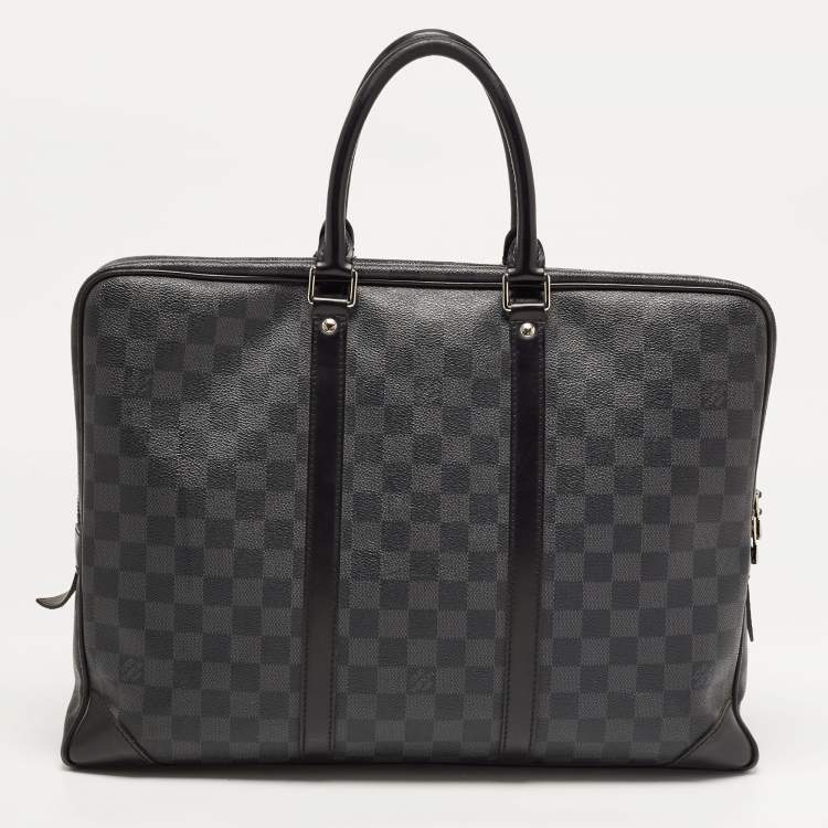 Pre Owned Louis Vuitton Damier Graphite Canvas Porte Documents Voyage GM Briefcase