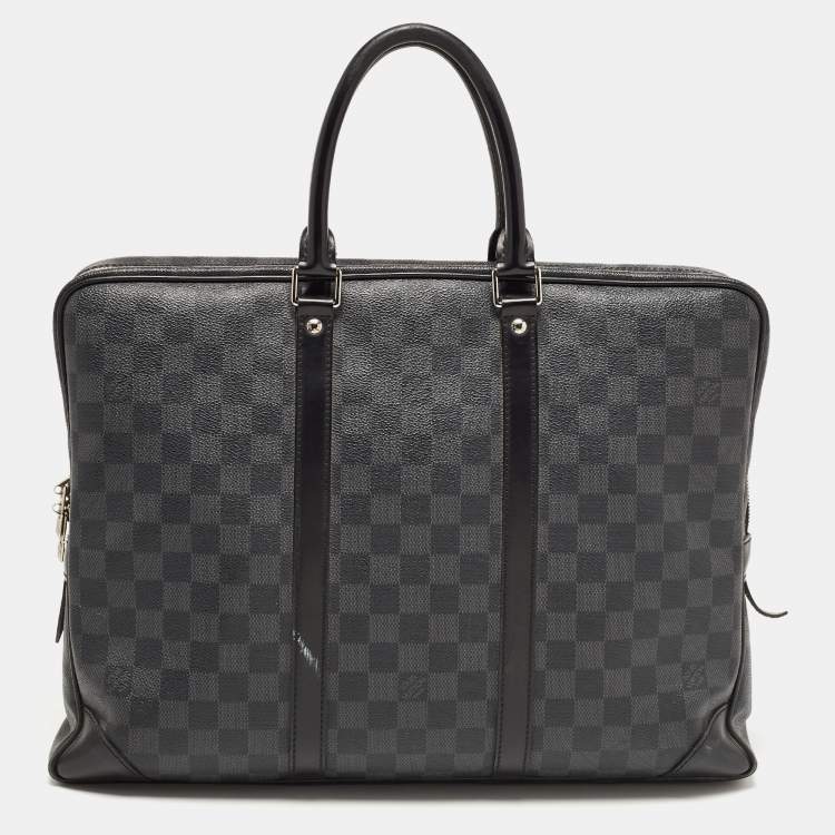Louis Vuitton Black Damier Graphite Horizon Laptop Sleeve Grey