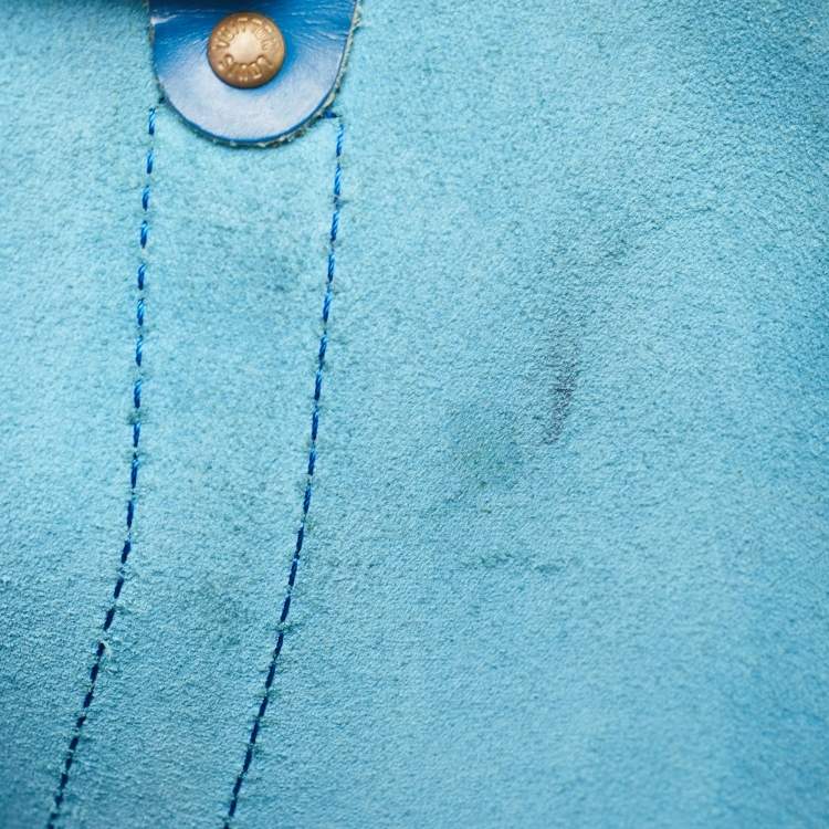 Pre Owned Louis Vuitton Blue Toledo Epi Leather Keepall 50 Bag