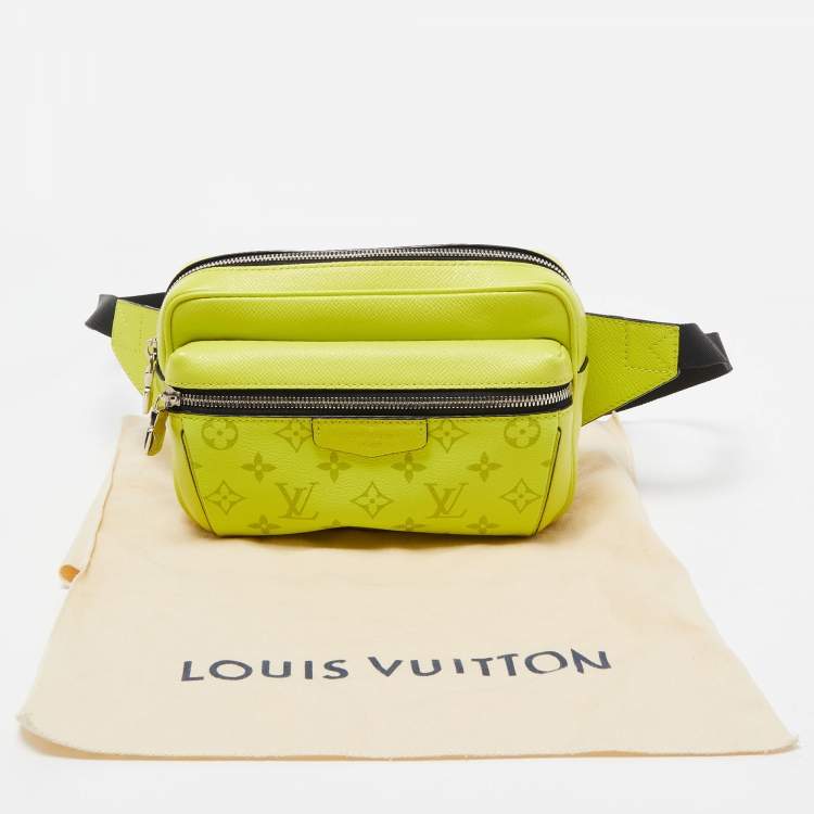Pre Owned Louis Vuitton  Neon Yellow Monogram Taigarama Outdoor Bumbag