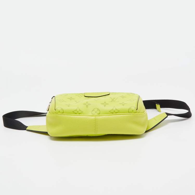 Pre Owned Louis Vuitton  Neon Yellow Monogram Taigarama Outdoor Bumbag