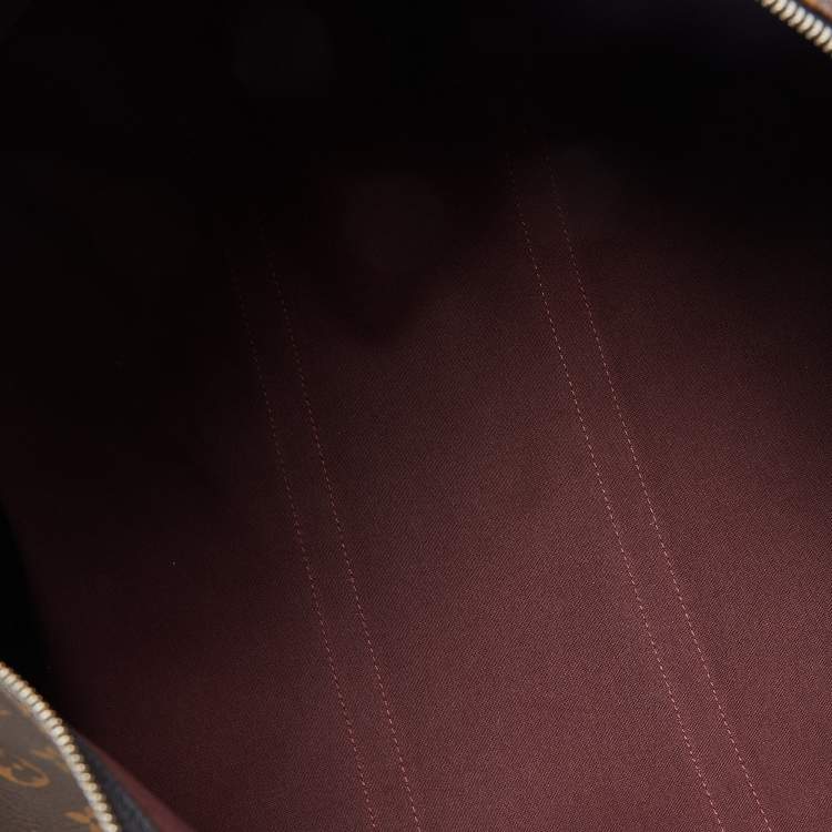 Pre Owned Louis Vuitton Black/Monogram Canvas Keepall Bandouliere 55 Bag