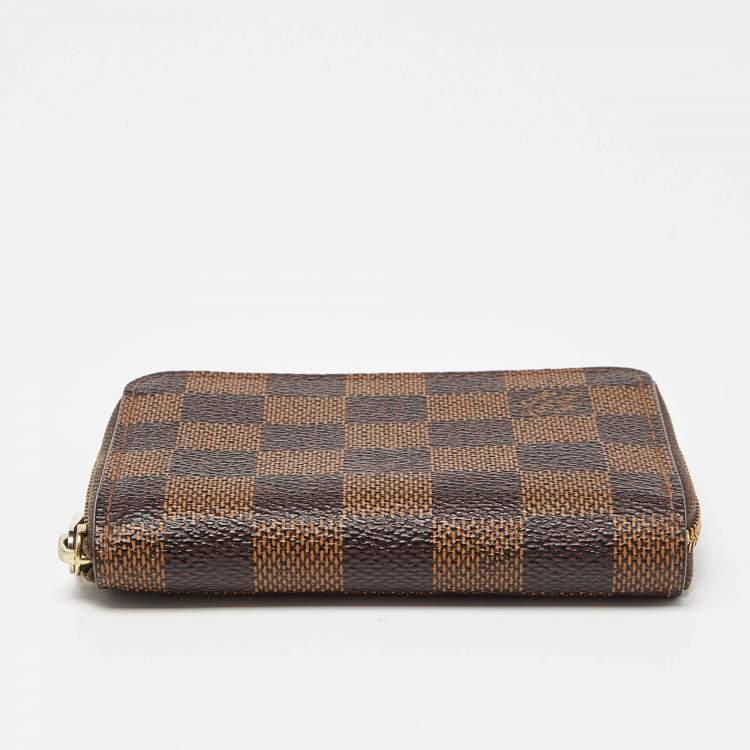 Pre Owned Louis Vuitton Damier Ebene Canvas Zippy Coin Purse