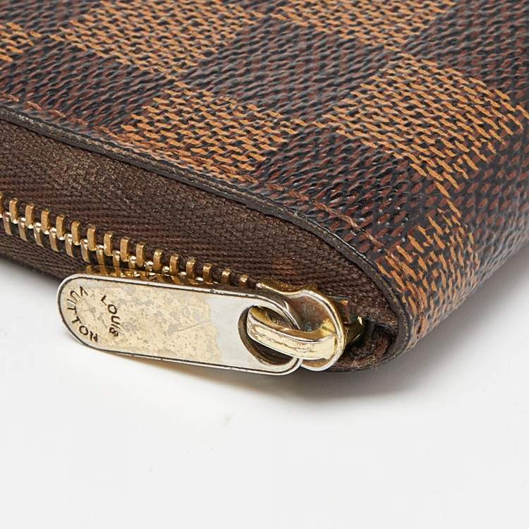 Pre Owned Louis Vuitton Damier Ebene Canvas Zippy Coin Purse