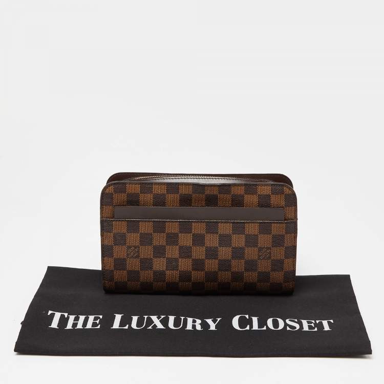 Pre Owned Louis Vuitton Damier Ebene Canvas Saint Louis Pochette Pouch