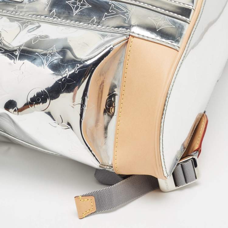 Pre Owned Louis Vuitton Silver Monogram Miroir Christopher MM Backpack