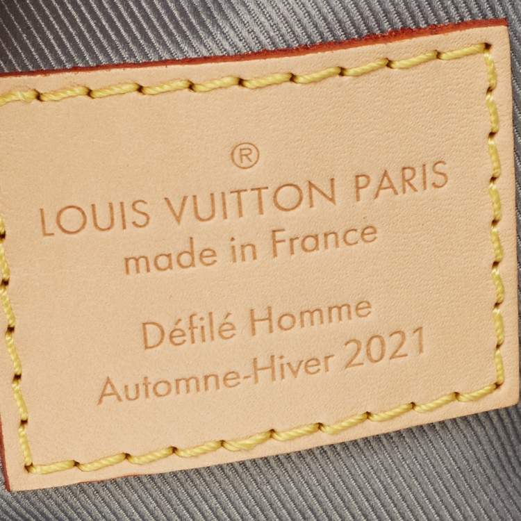 Pre Owned Louis Vuitton Silver Monogram Miroir Keepall Bandouliere 50 Bag