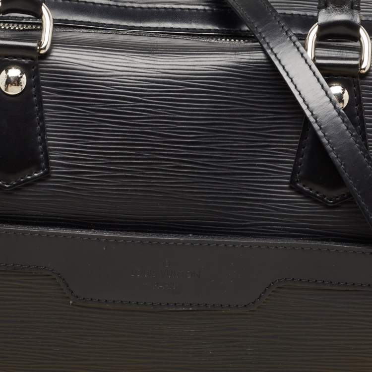 Pre Owned Louis Vuitton Black Epi Leather Sac De Ville Bourget Bag