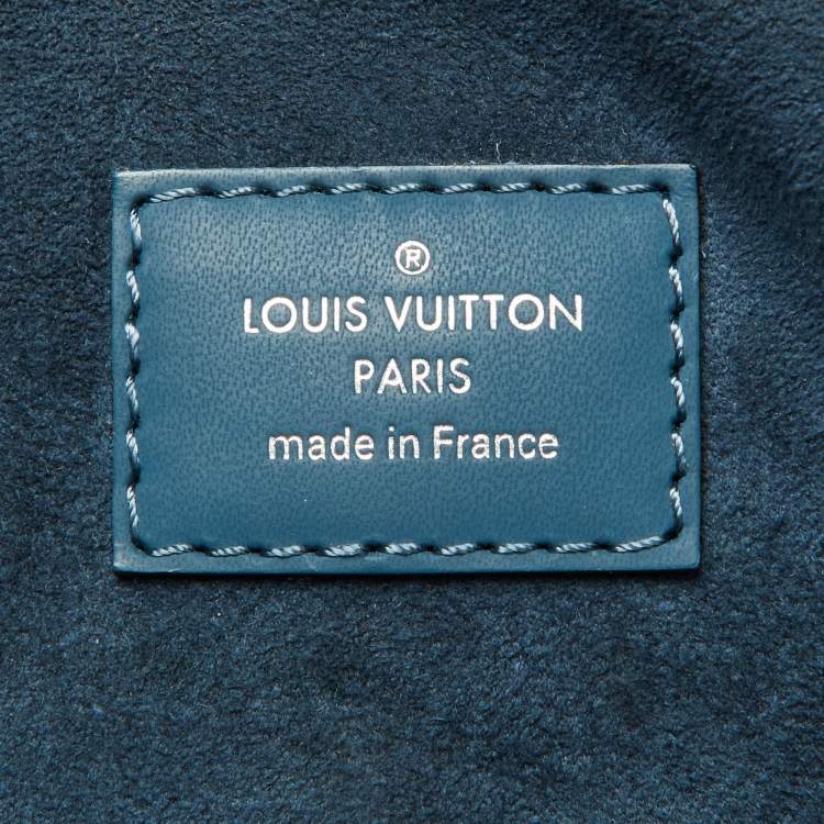 Pre Owned Louis Vuitton Cyan Epi Leather Porte Documents Business Briefcase Bag