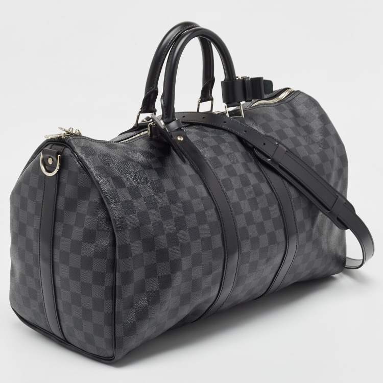Pre Owned Louis Vuitton Damier Graphite Canvas Keepall Bandoulière 45 Bag
