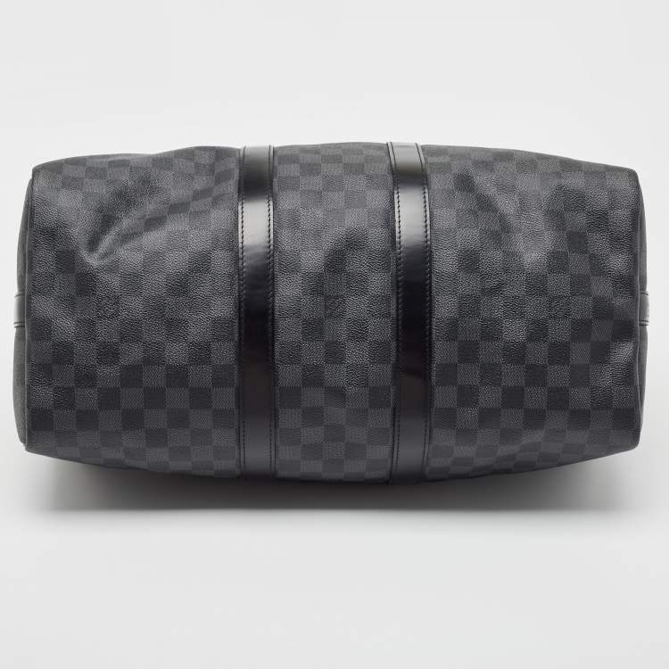 Pre Owned Louis Vuitton Damier Graphite Canvas Keepall Bandoulière 45 Bag