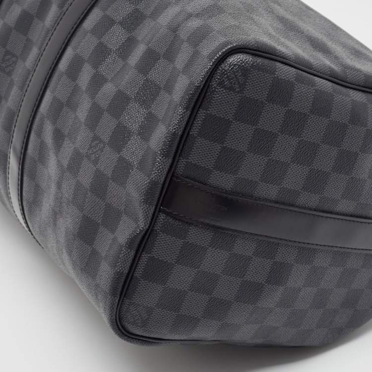 Pre Owned Louis Vuitton Damier Graphite Canvas Keepall Bandoulière 45 Bag