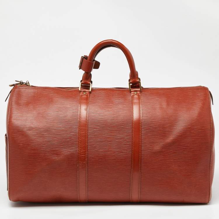 Pre Owned Louis Vuitton Cipango Gold Epi Leather Keepall 50 Bag