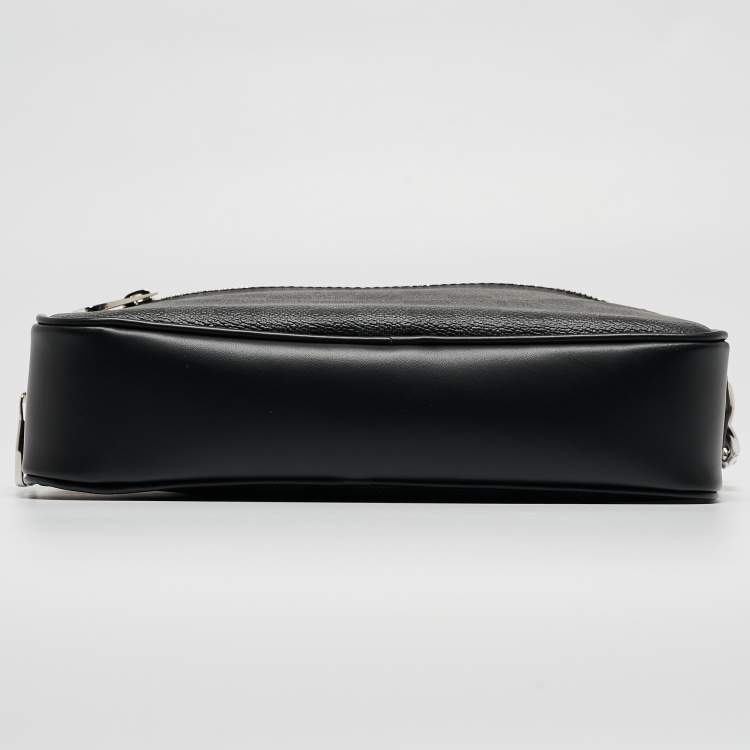 Pre Owned Louis Vuitton Damier Graphite And Leather Kasai Wristlet Bag