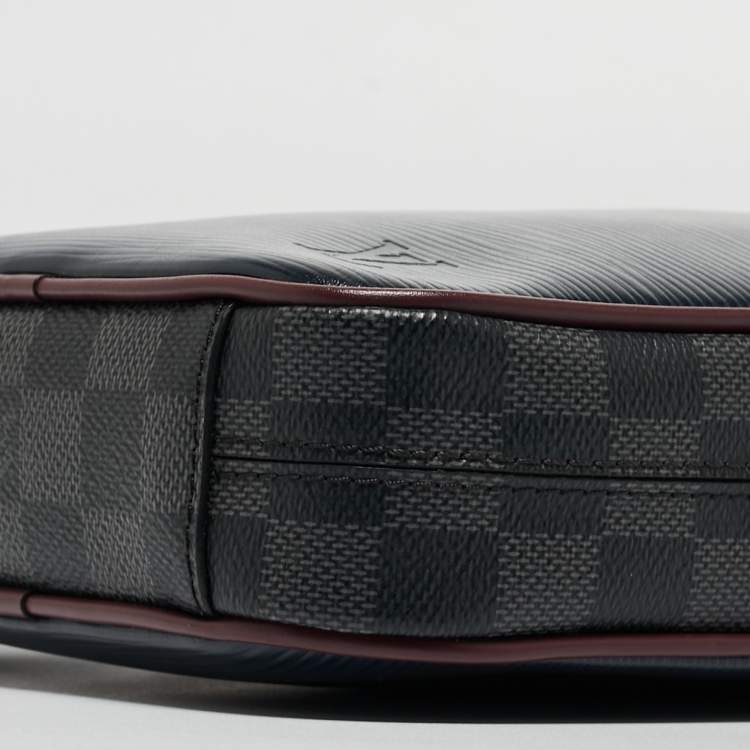 Pre Owned Louis Vuitton Damier Graphite Canvas and Epi Leather Danube Bag