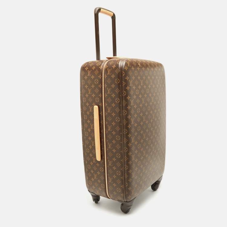 Pre Owned Louis Vuitton Brown Monogram Canvas Zephyr 70 Rolling Suitcase