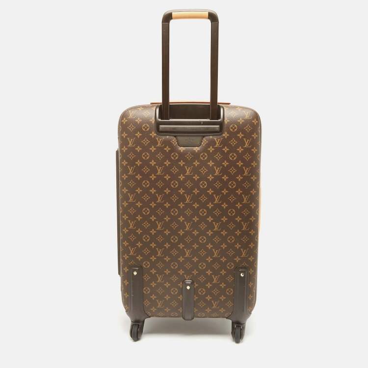 Pre Owned Louis Vuitton Brown Monogram Canvas Zephyr 70 Rolling Suitcase