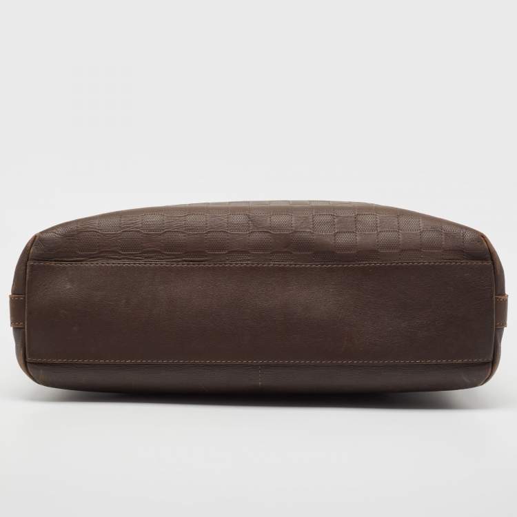 Pre Owned Louis Vuitton Brown Damier Infini Leather Calypso Messenger GM Bag