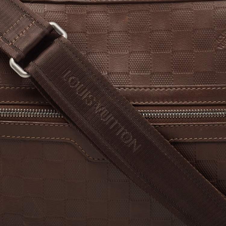 Pre Owned Louis Vuitton Brown Damier Infini Leather Calypso Messenger GM Bag